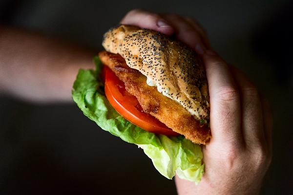 BLT Fish Sandwich with Homemade Tartar Sauce