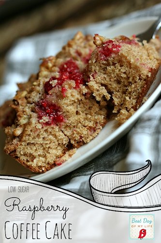 Low Sugar Raspberry Coffee Cake