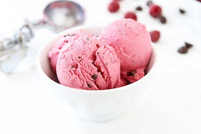 Raspberry Dark Chocolate Frozen Yogurt