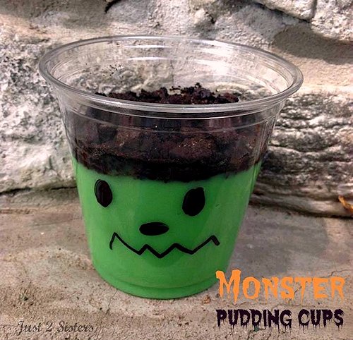 Monster Pudding Cups from Just 2 Sisters