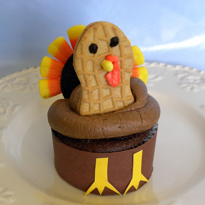 Nutter Butter Turkey Cupcakes