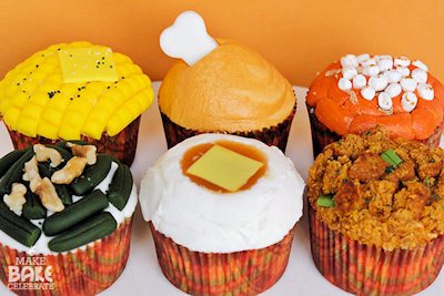 Thanksgiving Dinner Cupcakes