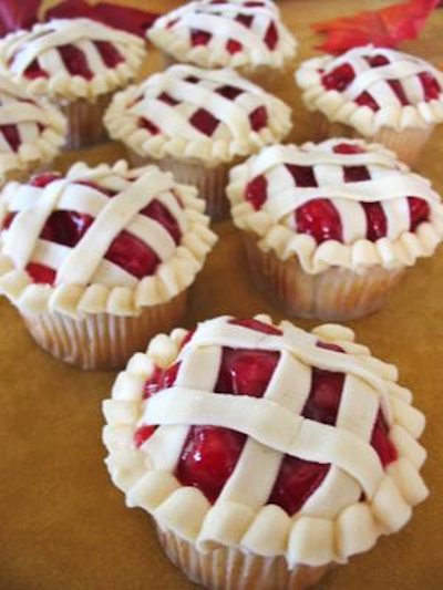 Thanksgiving Pie Cupcakes