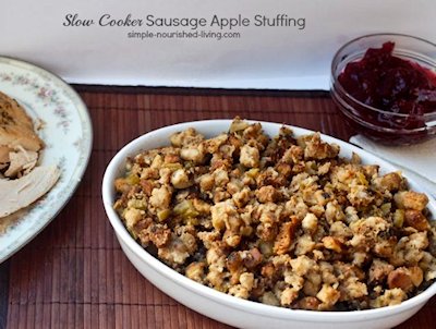 Slow Cooker Sausage Apple Stuffing