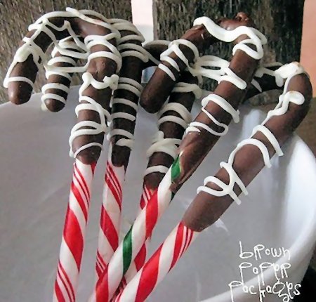 Chocolate Dipped Candy Canes