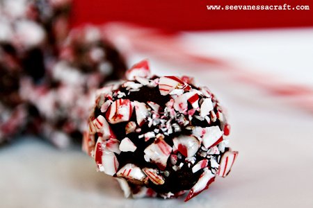 Candy Cane Chocolate Truffles