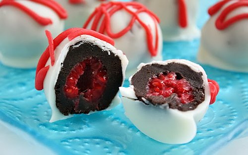 White Chocolate Raspberry Cookie Balls