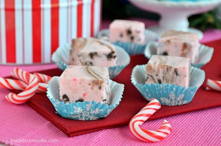 Chocolate Chip Candy Cane Fudge