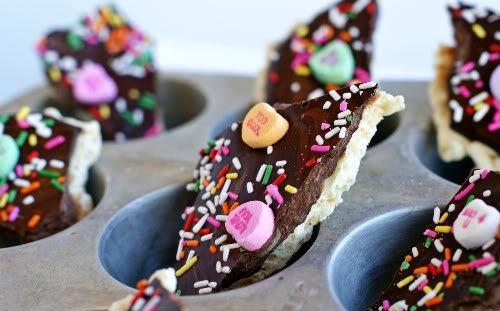 Conversation Heart Chocolate Bark Recipe