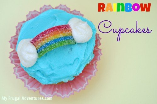 Easy Rainbow Cupcakes