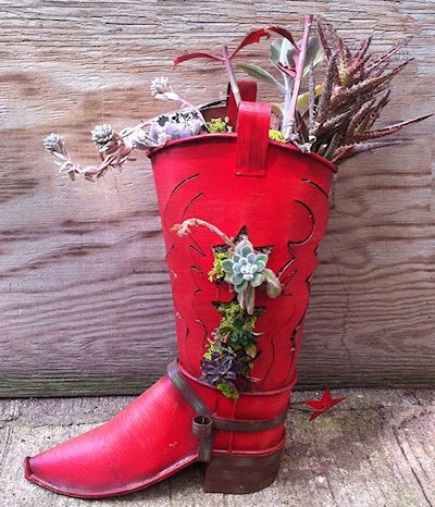 Cowboy Boot Planter