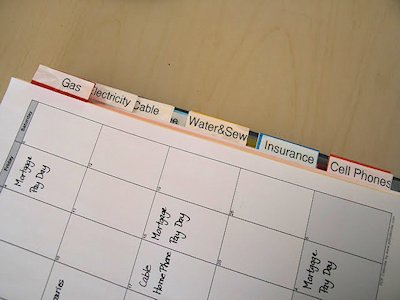 organize bills and receipts