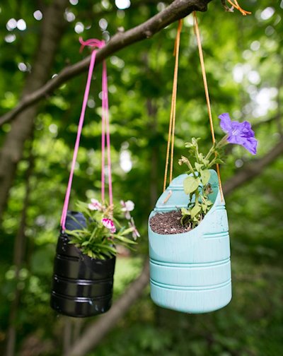 Recycled Hanging Planters
