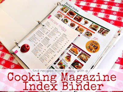 Organize your favorite recipe magazines