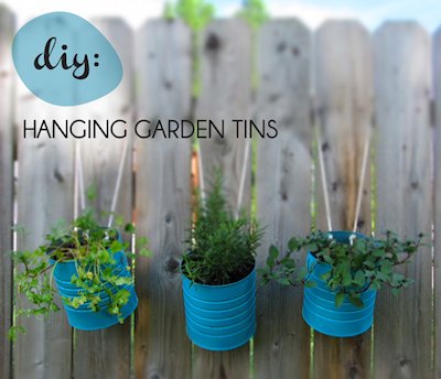 DIY Hanging Flower Tins