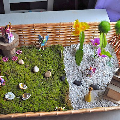 DIY Fairy Garden in a Basket