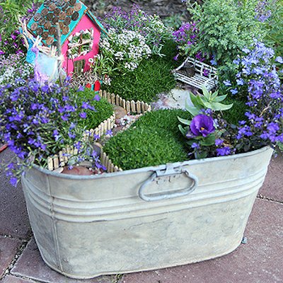 Fairy Garden in a Bucket