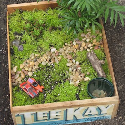 Fairy Garden in a Crate