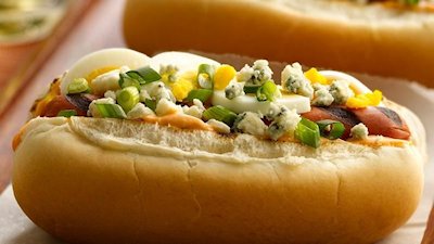 Blue Cheese Deviled Dogs