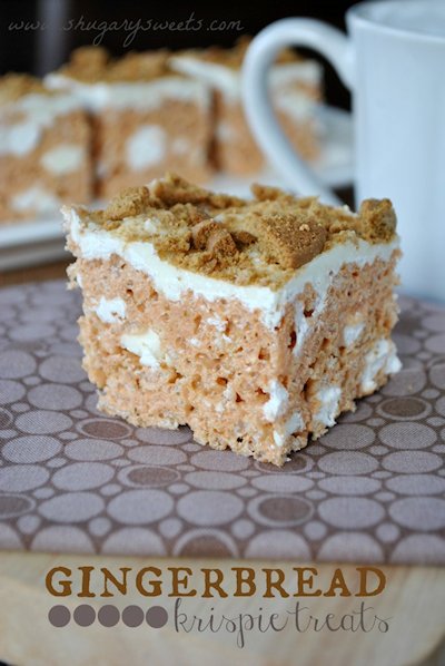 Gingerbread Rice Krispie Treats