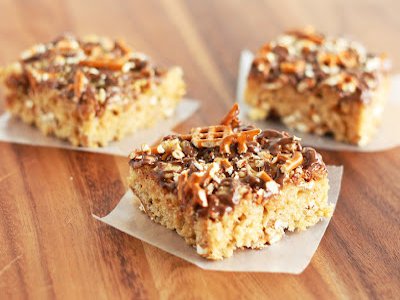 Peanut Butter Pretzel Rice Krispie Treats