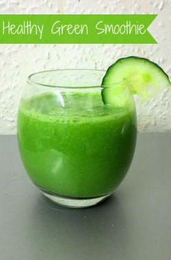 Cucumber Lime Healthy Green Smoothie Recipe