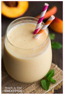 Peach and Oat Breakfast Smoothie