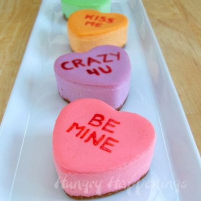 Conversation Heart Cheesecakes