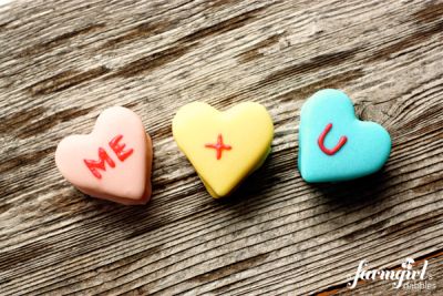 Homemade Marshmallow Conversation Hearts