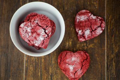 Red Velvet Crinkle Cookies