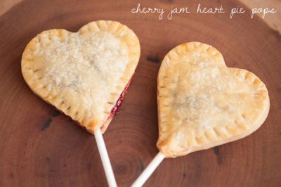 Cherry Jam Heart Pie Pops