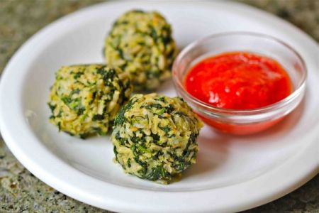 Spinach Brown Rice Balls