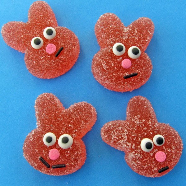 Homemade Sour Gumdrop Easter Bunnies