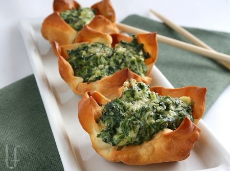 2 Ricotta-Spinach Cups