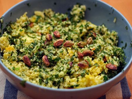 Green Rice with Pistachios