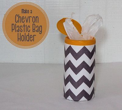 Recycled Chevron Plastic Bag Holder