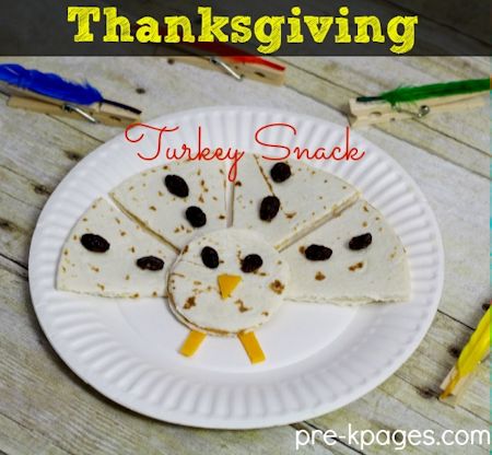 Thanksgiving Turkey Quesadilla Snack