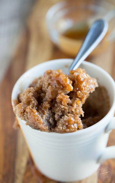 Salted Caramel Apple Spice Mug Cake