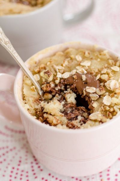 Oatmeal Nutella Mug Cake