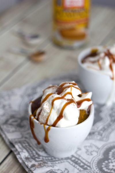 Pumpkin Spice Latte Mug Cakes