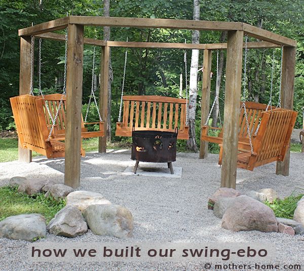 Fire Pit Swing Set As Seen On, Fire Pit With Swings Around It